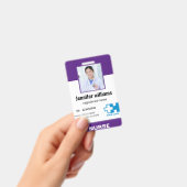 従業員パーソナライズされた写真ナース紫バッジ バッジ (Handheld)