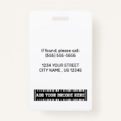 従業員パーソナライズされた写真ナース紫バッジ バッジ (裏面)