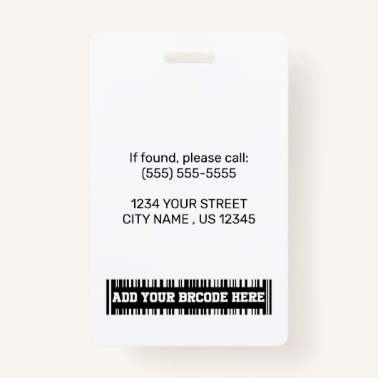 従業員パーソナライズされた写真ナース紫バッジ バッジ (裏面)