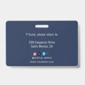 従業員パーソナライズされた写真ID会社セキュリティバ バッジ (裏面)