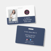 従業員パーソナライズされた写真ID会社セキュリティバ バッジ (表裏)