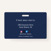 従業員パーソナライズされた写真ID会社セキュリティバ バッジ (裏面)