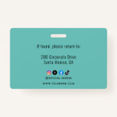 従業員パーソナライズされた写真ID会社セキュリティバ バッジ (裏面)