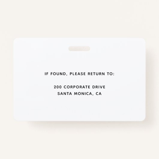 従業員パーソナライズされた写真ID会社セキュリティバ バッジ (裏面)