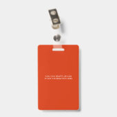 従業員パーソナライズされた | 赤いロゴスタッフの写真 バッジ (クリップ付き裏面)