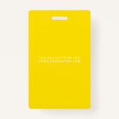 従業員パーソナライズされた | 黄色のロゴスタッフの写真 バッジ (裏面)