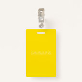 従業員パーソナライズされた | 黄色のロゴスタッフの写真 バッジ (裏面クリップ)