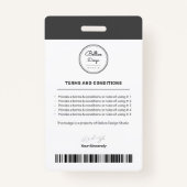 従業員パーソナライズされたIDバ企業のーコーモダンド バッジ (裏面)