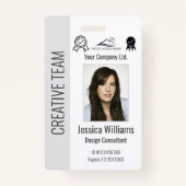 従業員パーソナライズされたIDバ企業のージンググレー バッジ (正面)