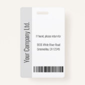 従業員パーソナライズされたIDバ企業のージンググレー バッジ (裏面)