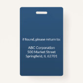 従業員パーソナライズされたID企業のの垂直バッジ バッジ (裏面)