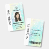 従業員パーソナライズされたID企業のバッジグリッター バッジ (正面＆裏面)