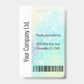 従業員パーソナライズされたID企業のバッジグリッター バッジ (裏面)