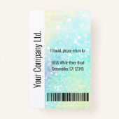 従業員パーソナライズされたID企業のバッジグリッター バッジ (裏面)