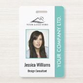 従業員パーソナライズされたID企業のバッジティール(緑がかった色) バッジ