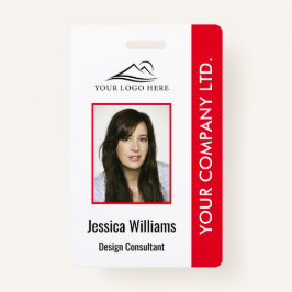 従業員パーソナライズされたID企業のバッジ赤 バッジ