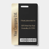 従業員パーソナライズされたID企業のバッジ金ゴールド バッジ (裏面)