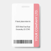 従業員パーソナライズされたID企業のバッジ（ピンク） バッジ (裏面)