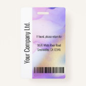 従業員パーソナライズされたID企業のバッジ（紫） バッジ (裏面)