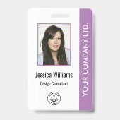 従業員パーソナライズされたID企業のバッジ（紫） バッジ (正面)