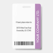 従業員パーソナライズされたID企業のバッジ(紫) バッジ (裏面)