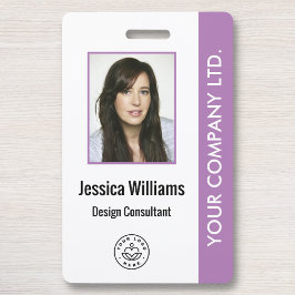 従業員パーソナライズされたID企業のバッジ（紫） バッジ