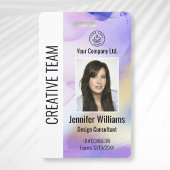 従業員パーソナライズされたID企業のバッジ（紫） バッジ