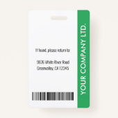 従業員パーソナライズされたID企業のバッジ（緑） バッジ (裏面)
