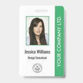 従業員パーソナライズされたID企業のバッジ（緑） バッジ (正面)
