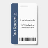 従業員パーソナライズされたID企業のバッジ（青） バッジ (裏面)