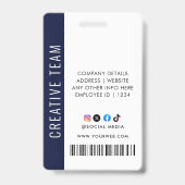 従業員パーソナライズされたID企業のバッジ（青） バッジ (裏面)