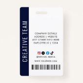 従業員パーソナライズされたID企業のバッジ（青） バッジ (裏面)