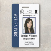 従業員パーソナライズされたID企業のバッジ（青） バッジ