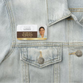 従業員ビジネスロゴIDフォトブラウン金ゴールド 名札 (インサイチュ)