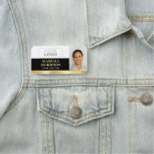 従業員ビジネスロゴIDフォトブラック金ゴールド 名札 (インサイチュ)