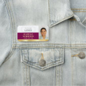 従業員ビジネスロゴIDフォトプラム金ゴールドグラデーション 名札 (インサイチュ)