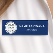 従業員ビジネスロゴNavy 企業の Blue 名札