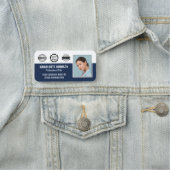 従業員ビジネス認定IDフォトネイビーブルー 名札 (インサイチュ)