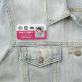 従業員ビジネス認定IDフォトピンク 名札 (インサイチュ)