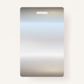 従業員フォトシルバーあなたのロゴを追加 バッジ (裏面)