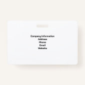 従業員フォトセキュリティバッジ バッジ (裏面)