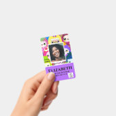 従業員フォトバッジQRコードバーコードキッズモンスター バッジ (手持ち)