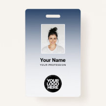 従業員フォトバーコードロゴ名グラデーションバッジ