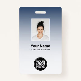 従業員フォトバーコードロゴ名グラデーションバッジ バッジ