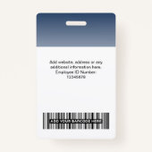 従業員フォトバーコードロゴ名グラデーションバッジ バッジ (裏面)