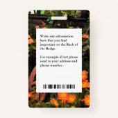 従業員フォトバーコードロゴ名フラワー バッジ