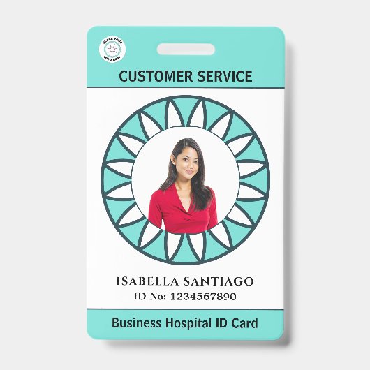 従業員フォトビジネス病院IDカードカスタム バッジ (正面)