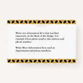 従業員フォトプレスパスロゴIDカードカスタム バッジ (裏面)