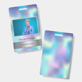 従業員フォトホログラフィックロゴの追加 バッジ (正面＆裏面)