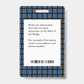 従業員フォトロゴバーコード名カスタム バッジ (裏面)